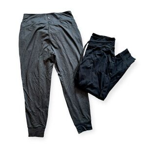 Lole Women’s Lounge Pant Joggers Set of 2 - Size Large, Dark Grey & Black